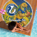 Parramatta Eels Beach Blanket Golden Wattle Floral Polynesian - Australian Flower - Rugby Mascot