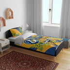 Parramatta Eels Bedding Set Golden Wattle Floral Polynesian - Australian Flower - Rugby Mascot
