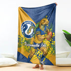Parramatta Eels Blanket Golden Wattle Floral Polynesian - Australian Flower - Rugby Mascot