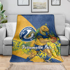 Parramatta Eels Blanket Golden Wattle Floral Polynesian - Australian Flower - Rugby Mascot