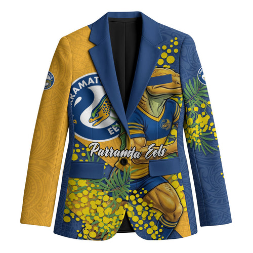 Parramatta Eels Blazer Golden Wattle Floral Polynesian - Australian Flower - Rugby Mascot