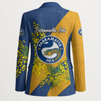 Parramatta Eels Blazer Golden Wattle Floral Polynesian - Australian Flower - Rugby Mascot