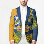 Parramatta Eels Blazer Golden Wattle Floral Polynesian - Australian Flower - Rugby Mascot