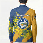 Parramatta Eels Blazer Golden Wattle Floral Polynesian - Australian Flower - Rugby Mascot