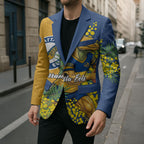 Parramatta Eels Blazer Golden Wattle Floral Polynesian - Australian Flower - Rugby Mascot