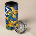 Parramatta Eels 4 in 1 Can Cooler Tumbler Golden Wattle Floral Polynesian - Australian Flower - Rugby Mascot