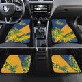 Parramatta Eels Car Mats Golden Wattle Floral Polynesian - Australian Flower - Rugby Mascot