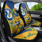 Parramatta Eels Car Seat Cover Golden Wattle Floral Polynesian - Australian Flower - Rugby Mascot