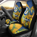 Parramatta Eels Car Seat Cover Golden Wattle Floral Polynesian - Australian Flower - Rugby Mascot