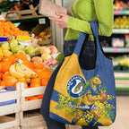 Parramatta Eels Grocery Bag Golden Wattle Floral Polynesian - Australian Flower - Rugby Mascot