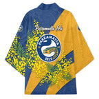 Parramatta Eels Kimono Golden Wattle Floral Polynesian - Australian Flower - Rugby Mascot
