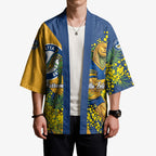 Parramatta Eels Kimono Golden Wattle Floral Polynesian - Australian Flower - Rugby Mascot