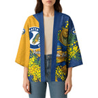Parramatta Eels Kimono Golden Wattle Floral Polynesian - Australian Flower - Rugby Mascot