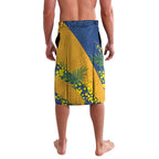 Parramatta Eels Lavalava Golden Wattle Floral Polynesian - Australian Flower - Rugby Mascot