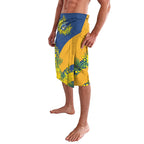 Parramatta Eels Lavalava Golden Wattle Floral Polynesian - Australian Flower - Rugby Mascot