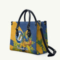 Parramatta Eels Leather Bag Golden Wattle Floral Polynesian - Australian Flower - Rugby Mascot