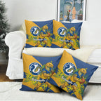 Parramatta Eels Pillow Cover Golden Wattle Floral Polynesian - Australian Flower - Rugby Mascot