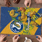 Parramatta Eels Puzzle Golden Wattle Floral Polynesian - Australian Flower - Rugby Mascot