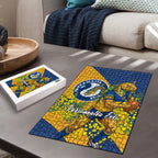 Parramatta Eels Puzzle Golden Wattle Floral Polynesian - Australian Flower - Rugby Mascot