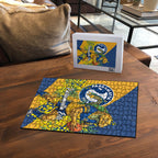 Parramatta Eels Puzzle Golden Wattle Floral Polynesian - Australian Flower - Rugby Mascot