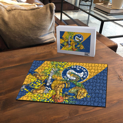Parramatta Eels Puzzle Golden Wattle Floral Polynesian - Australian Flower - Rugby Mascot