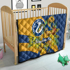 Parramatta Eels Quilt Golden Wattle Floral Polynesian - Australian Flower - Rugby Mascot