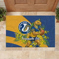 Parramatta Eels Rubber Doormat Golden Wattle Floral Polynesian - Australian Flower - Rugby Mascot
