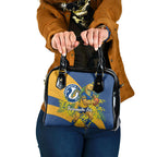 Parramatta Eels Shoulder Handbag Golden Wattle Floral Polynesian - Australian Flower - Rugby Mascot