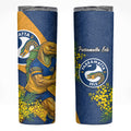 Parramatta Eels Skinny Tumbler Golden Wattle Floral Polynesian - Australian Flower - Rugby Mascot