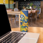 Parramatta Eels Skinny Tumbler Golden Wattle Floral Polynesian - Australian Flower - Rugby Mascot