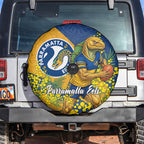 Parramatta Eels Spare Tire Cover Golden Wattle Floral Polynesian - Australian Flower - Rugby Mascot
