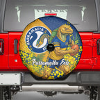 Parramatta Eels Spare Tire Cover Golden Wattle Floral Polynesian - Australian Flower - Rugby Mascot