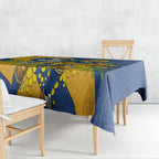 Parramatta Eels Tablecloth Golden Wattle Floral Polynesian - Australian Flower - Rugby Mascot