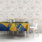 Parramatta Eels Tablecloth Golden Wattle Floral Polynesian - Australian Flower - Rugby Mascot