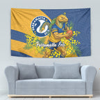 Parramatta Eels Tapestry Golden Wattle Floral Polynesian - Australian Flower - Rugby Mascot