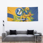 Parramatta Eels Tapestry Golden Wattle Floral Polynesian - Australian Flower - Rugby Mascot
