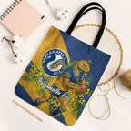 Parramatta Eels Tote Bag Golden Wattle Floral Polynesian - Australian Flower - Rugby Mascot
