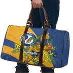 Parramatta Eels Travel Bag Golden Wattle Floral Polynesian - Australian Flower - Rugby Mascot