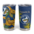 Parramatta Eels Tumbler Cup Golden Wattle Floral Polynesian - Australian Flower - Rugby Mascot
