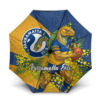 Parramatta Eels Umbrella Golden Wattle Floral Polynesian - Australian Flower - Rugby Mascot