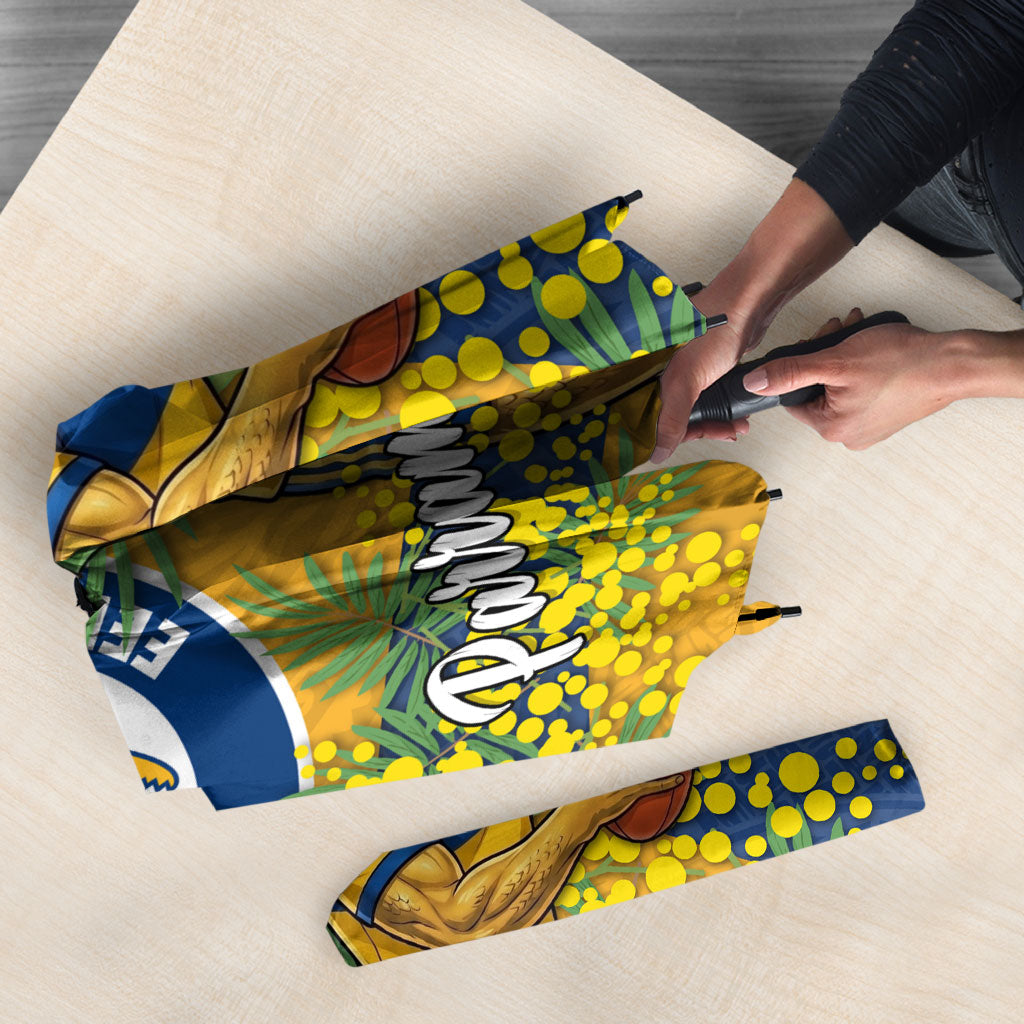 Parramatta Eels Umbrella Golden Wattle Floral Polynesian - Australian Flower - Rugby Mascot