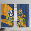 Parramatta Eels Window Curtain Golden Wattle Floral Polynesian - Australian Flower - Rugby Mascot