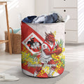 St George Illawarra Dragons Laundry Basket Golden Wattle Floral Polynesian - Australian Flower - Rugby Mascot