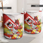 St George Illawarra Dragons Laundry Basket Golden Wattle Floral Polynesian - Australian Flower - Rugby Mascot