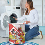 St George Illawarra Dragons Laundry Basket Golden Wattle Floral Polynesian - Australian Flower - Rugby Mascot