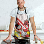 St George Illawarra Dragons Apron Golden Wattle Floral Polynesian - Australian Flower - Rugby Mascot