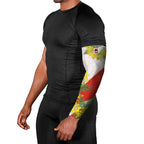 St George Illawarra Dragons Arm Sleeves Golden Wattle Floral Polynesian - Australian Flower - Rugby Mascot