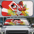 St George Illawarra Dragons Auto Sun Shade Golden Wattle Floral Polynesian - Australian Flower - Rugby Mascot