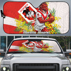 St George Illawarra Dragons Auto Sun Shade Golden Wattle Floral Polynesian - Australian Flower - Rugby Mascot