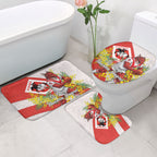 St George Illawarra Dragons Bathroom Set Golden Wattle Floral Polynesian - Australian Flower - Rugby Mascot